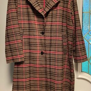 Wild Fable plaid trench coat size large